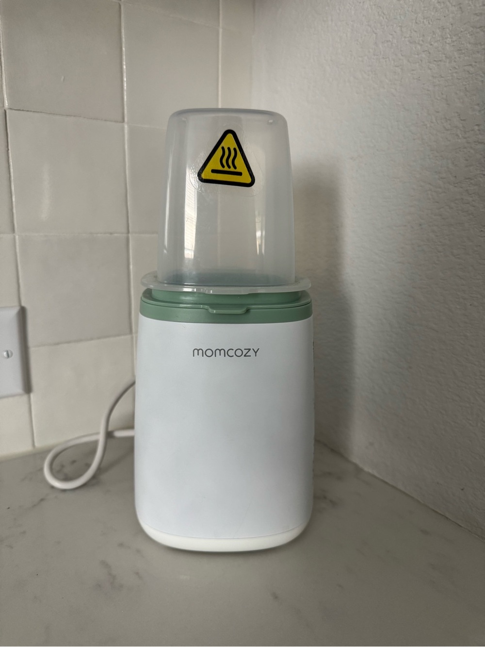 Momcozy Green & White Bottle Sterilizer and Warmer